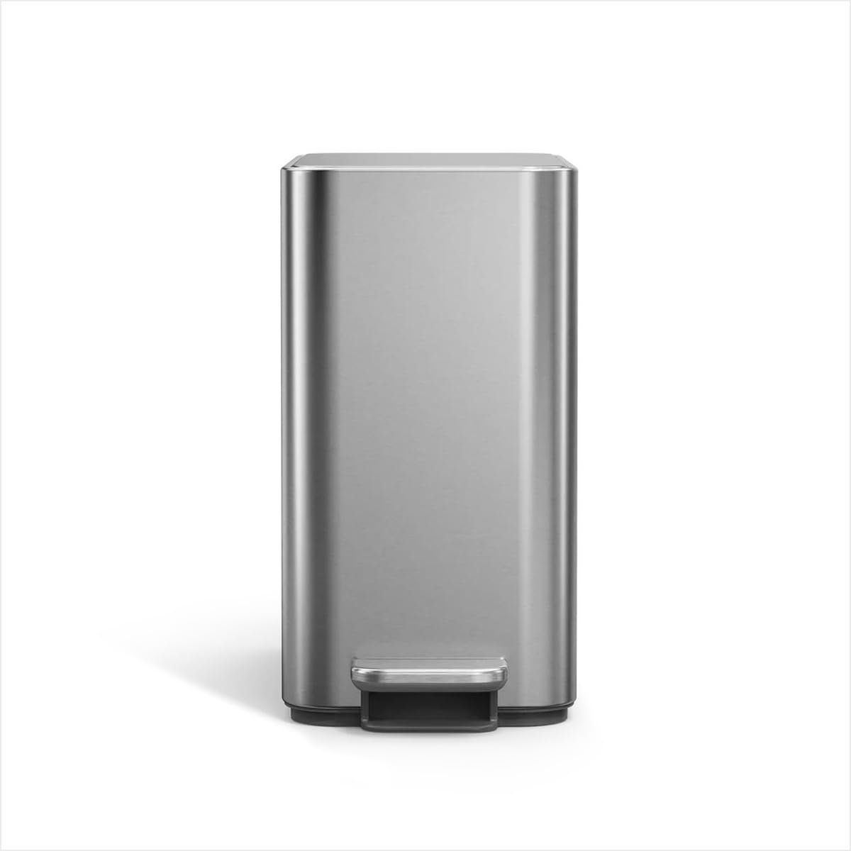 9L Brushed Stainless Steel Slim Step Trash Can L33428