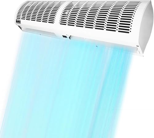 White 150cm Wall-Mounted Air Curtain with Remote Control L327