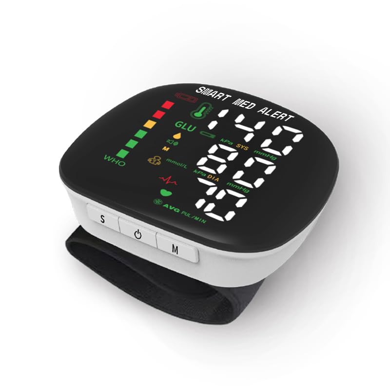 Rechargeable Wrist Blood Pressure Monitor with Adjustable Cuff G40189