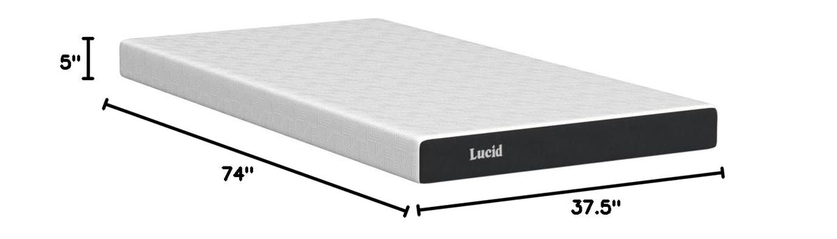 5" Firm Gel Memory Foam Mattress Twin Size A5425