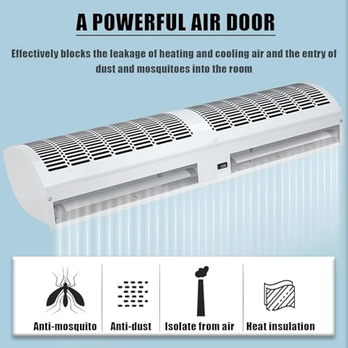 White 150cm Wall-Mounted Air Curtain with Remote Control L327