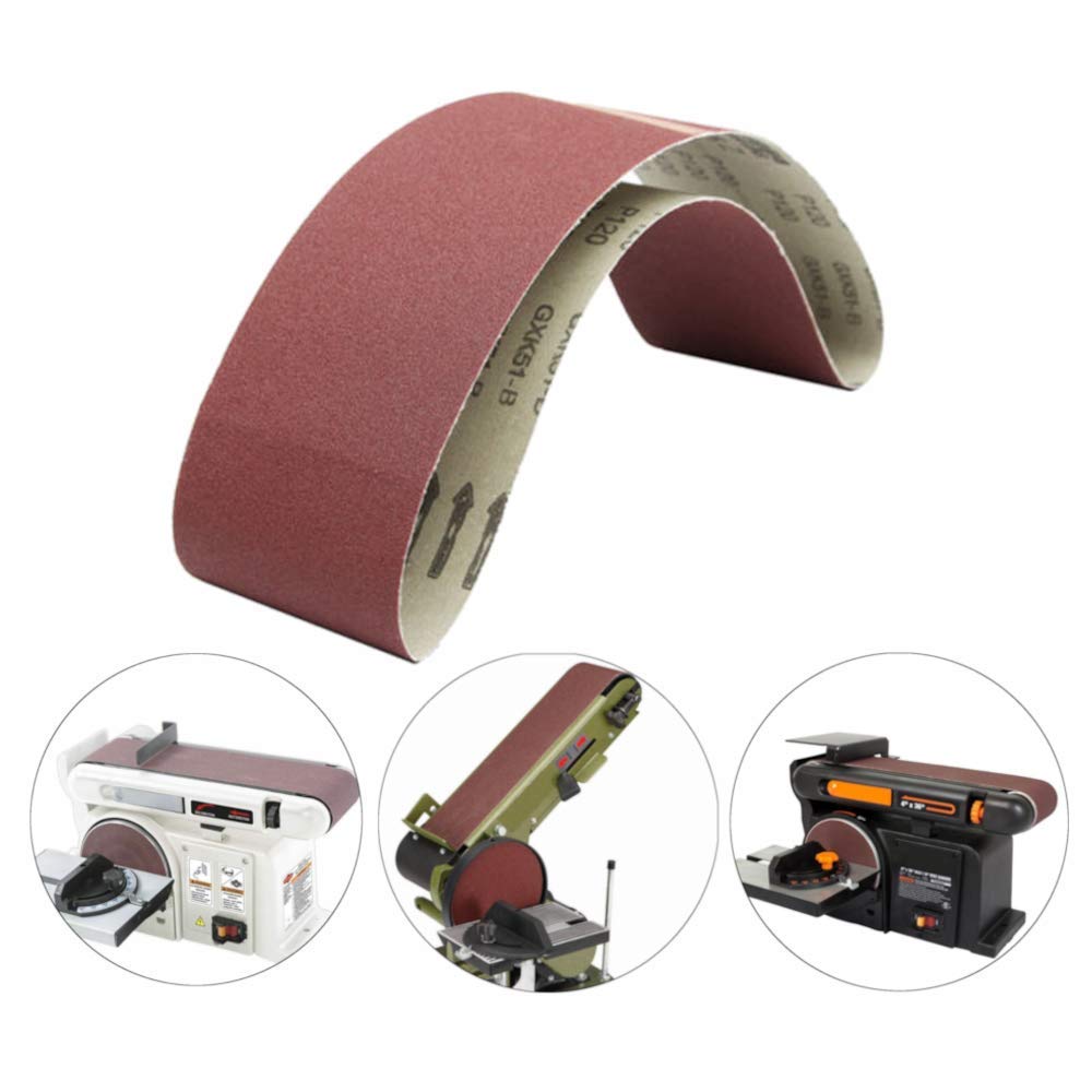 4 Inch x 36 Inch Sanding Belts, 5 Pack Aluminum Oxide P193
