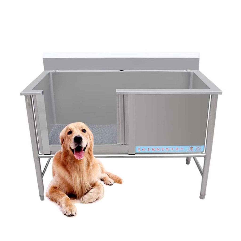 Stainless Steel Dog Grooming Tub with Sliding Door Z1462