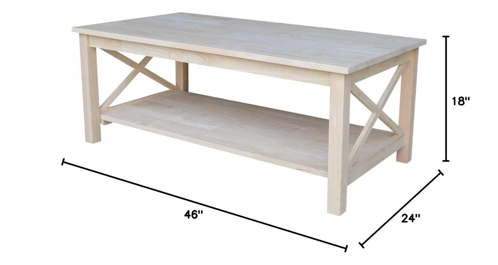 Unfinished Solid Wood Coffee Table S91911