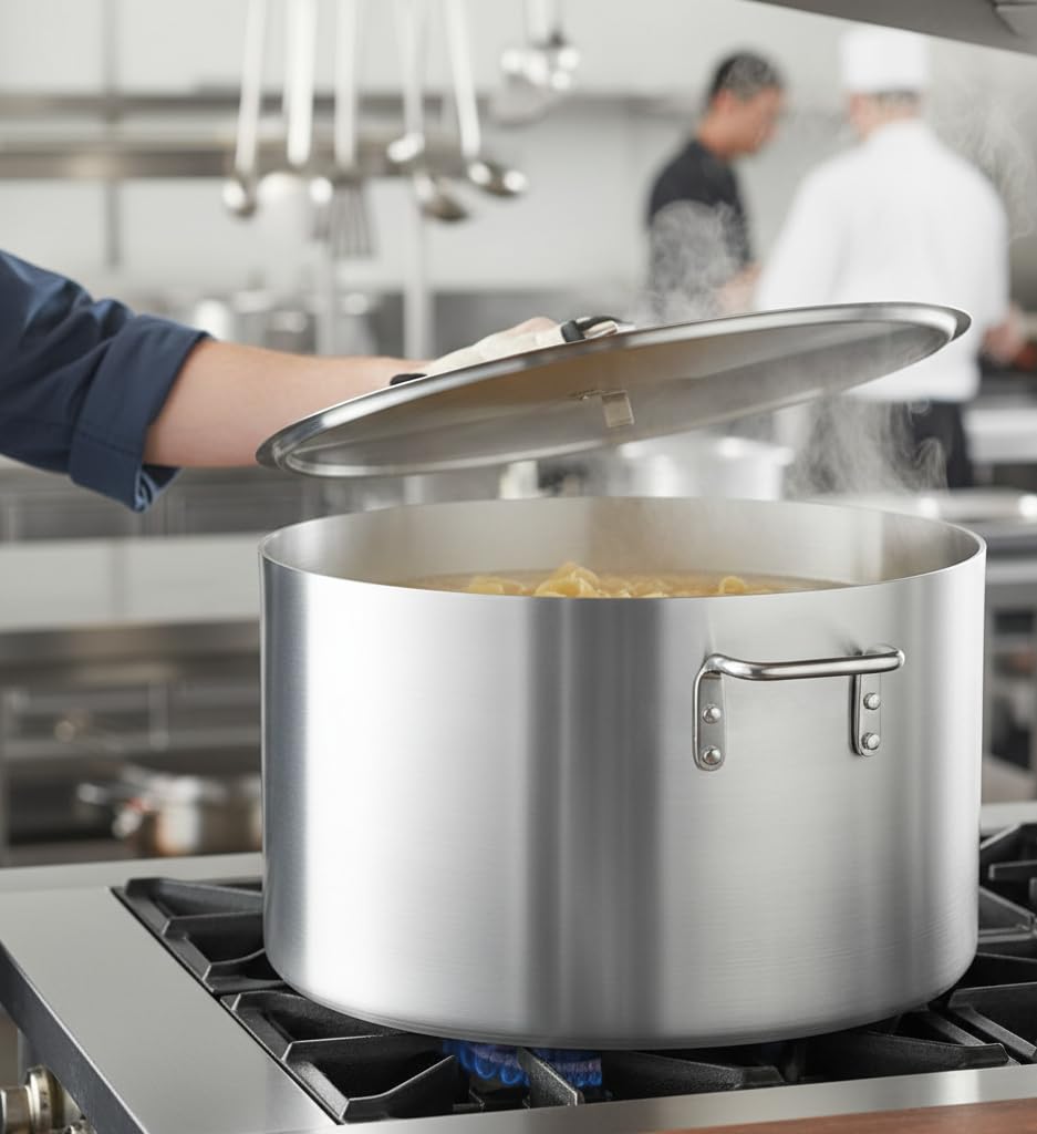 60 Qt Aluminum Sauce Pot with Cover T286933
