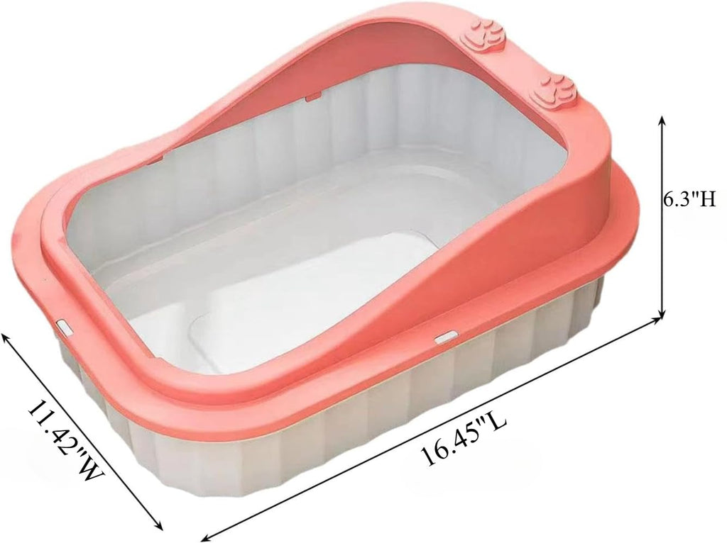 Semi Enclosed Anti Splash Cat Litter Tray B4676