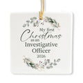 Ceramic 3-inch Square-Shaped Christmas Ornament J647