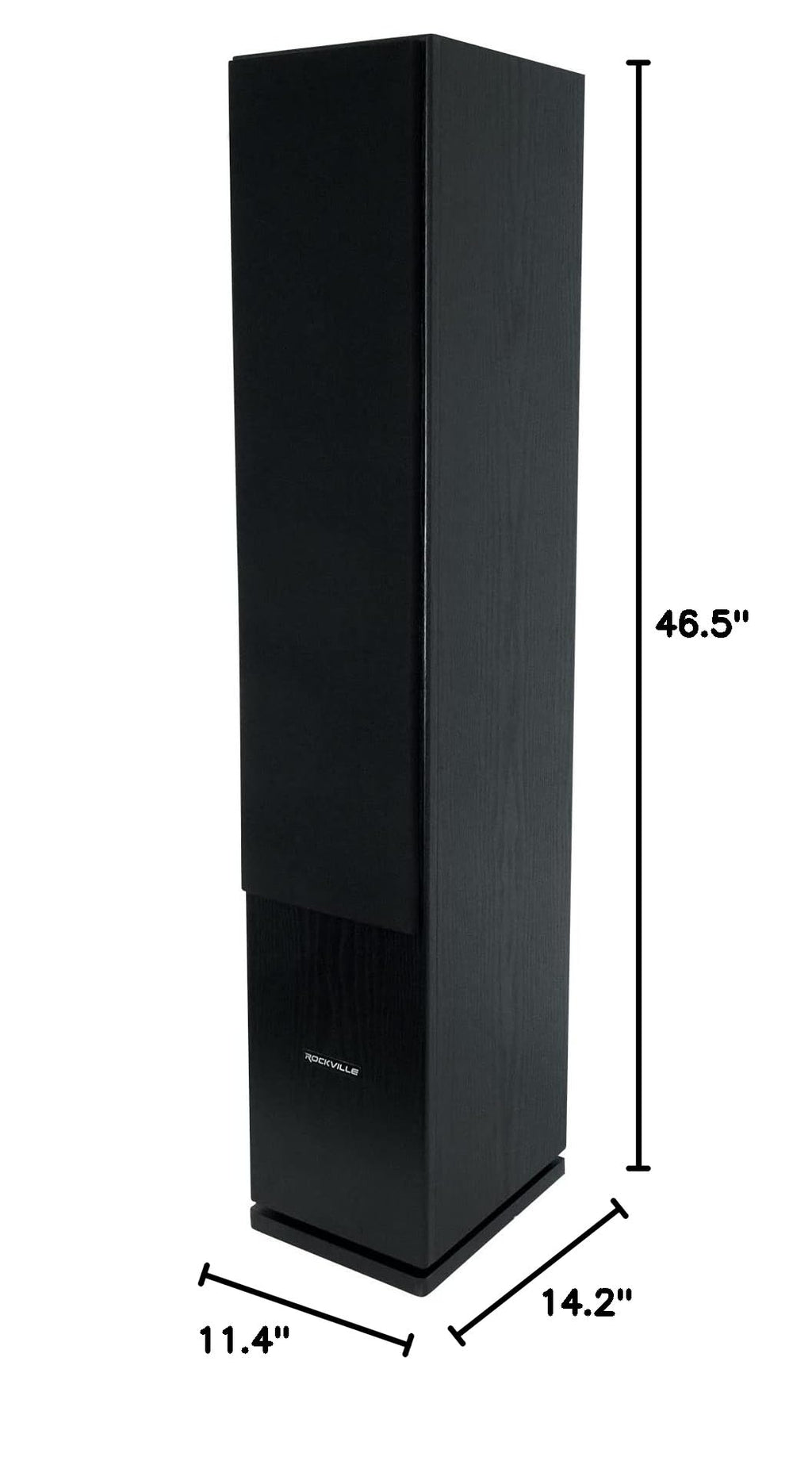 Black Home Audio Tower Speakers 2-Pack X8739