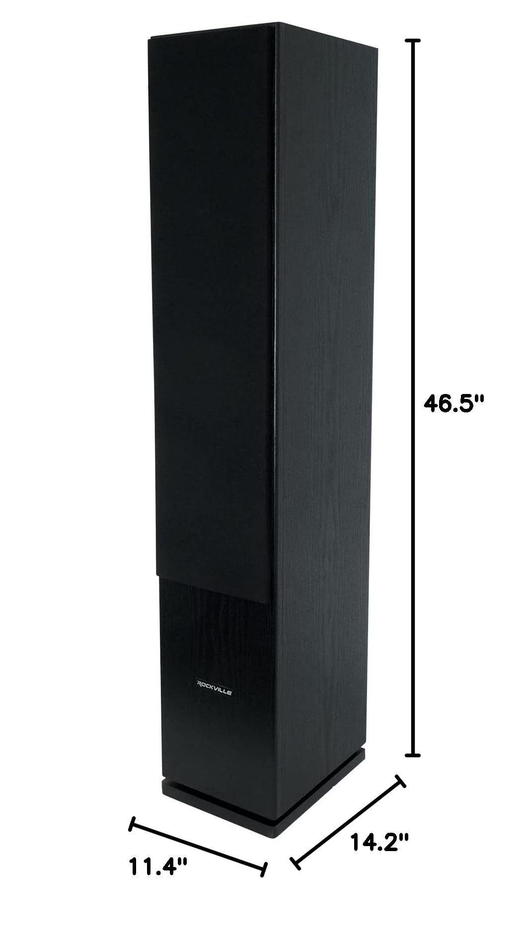 Black Home Audio Tower Speakers 2-Pack X8739