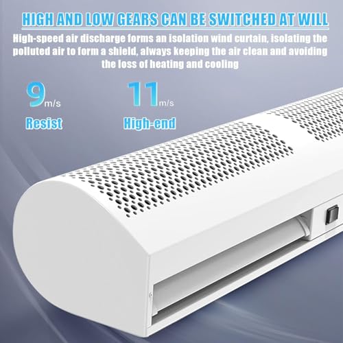 White 150cm Wall-Mounted Air Curtain with Remote Control L327