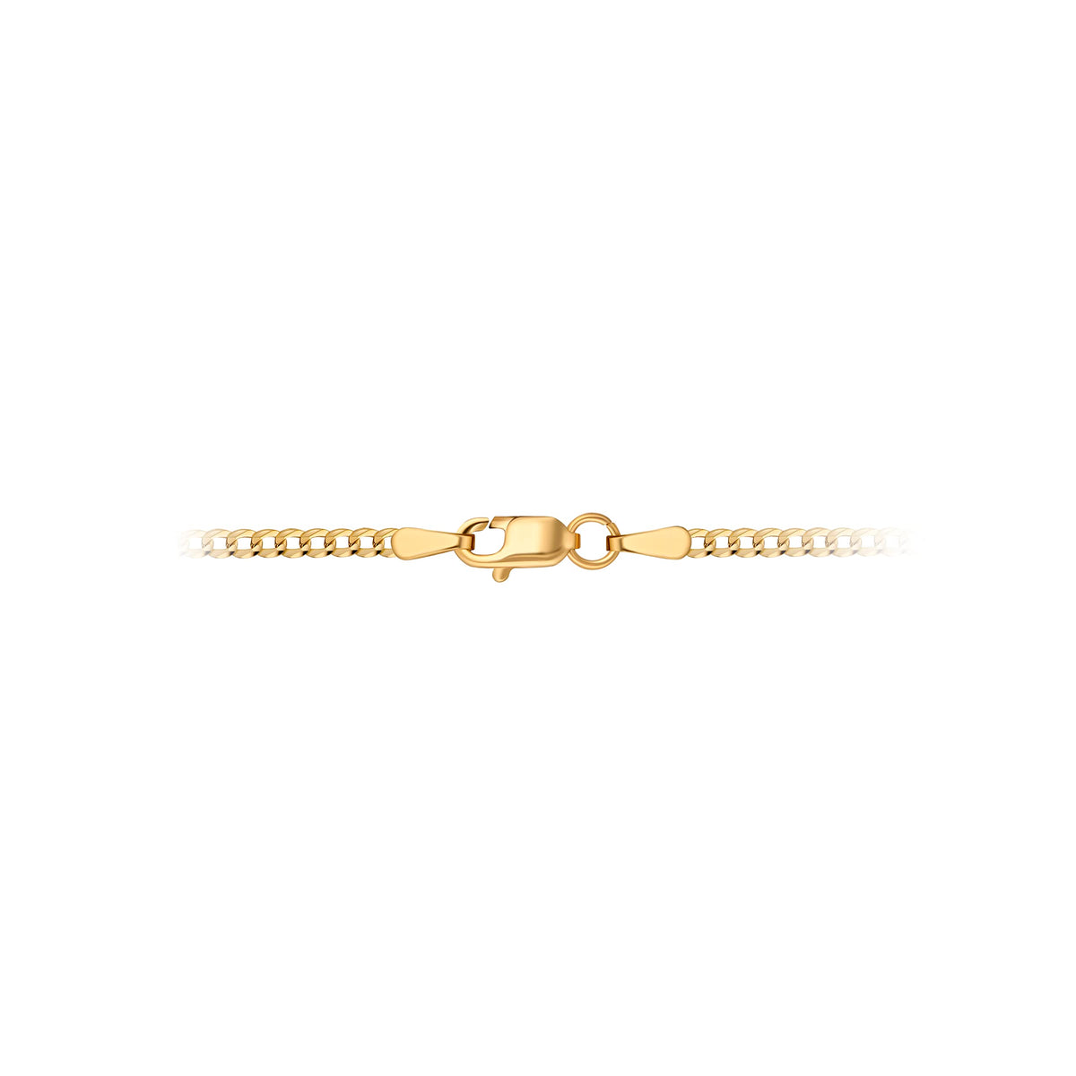 18K Solid Gold Cuban Curb Link Chain Necklace O180768