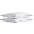 Soft Thin Standard Size Pillows Set of 2 with Down Alternative Fill White G17800