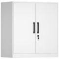 White Metal Wall Cabinet with Adjustable Shelf E3764
