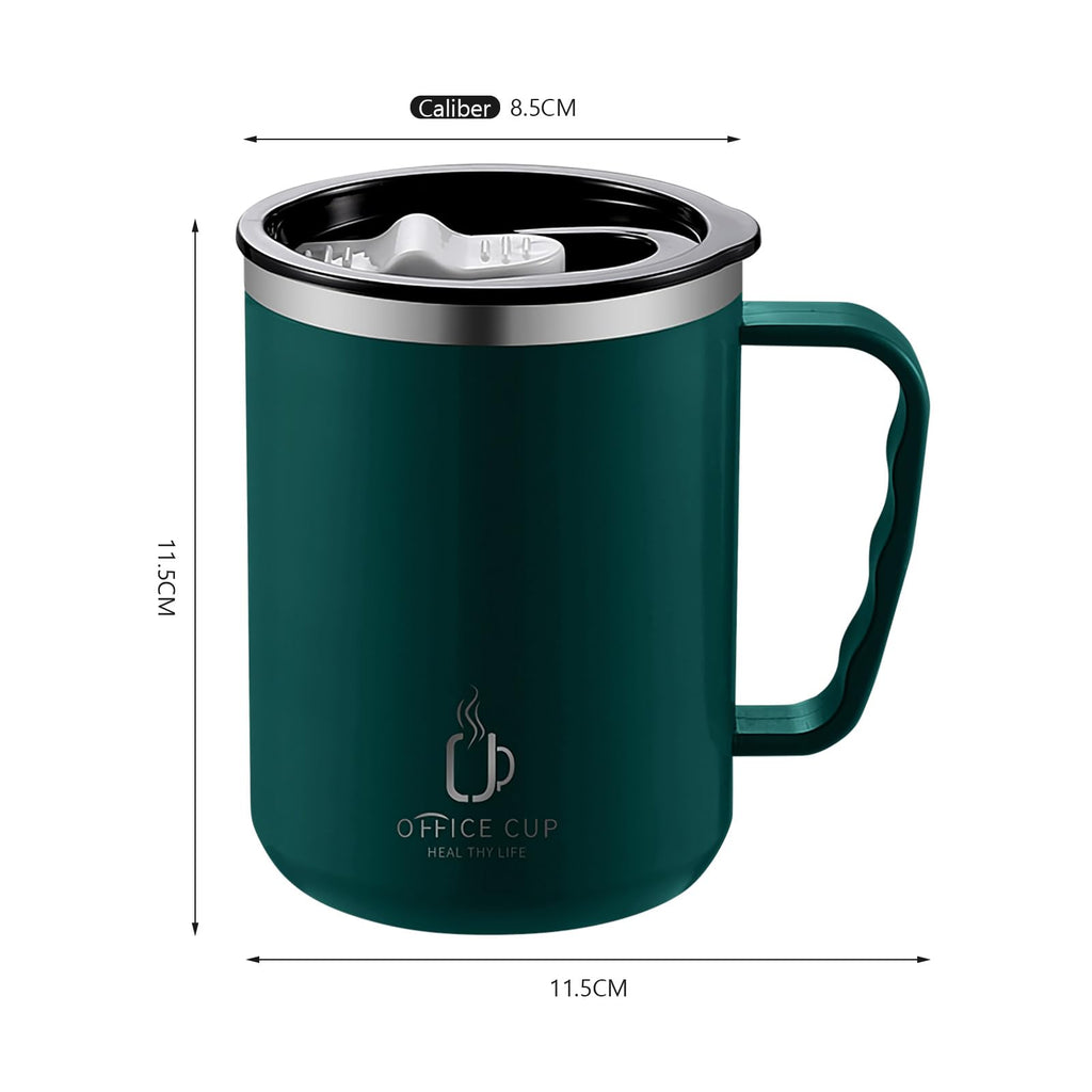Stainless Steel Insulated Coffee Travel Mug with Lid & Handle 17 Oz J92097