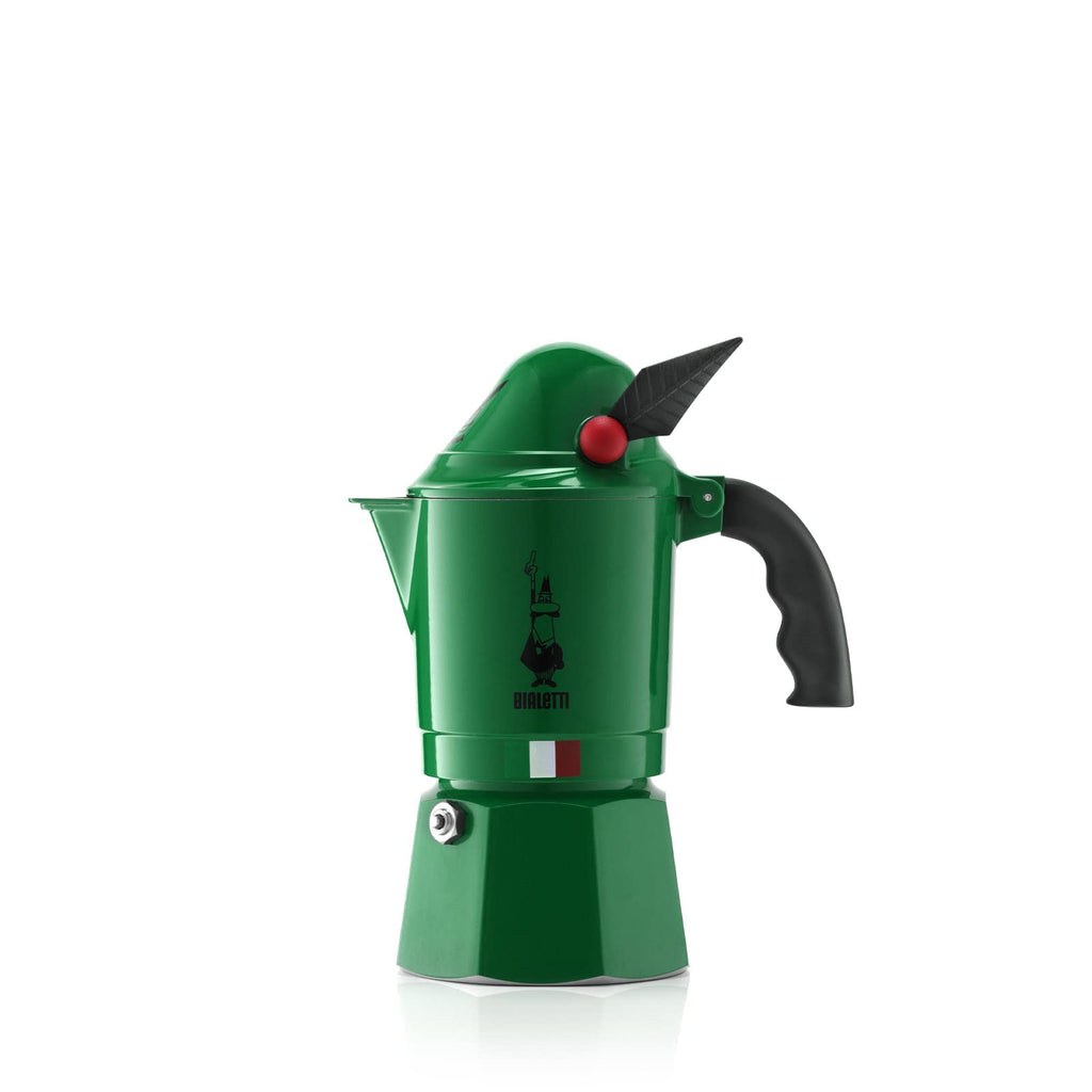 Stovetop Espresso Maker, 3 Espresso Cups, Aluminum, Green Z68301