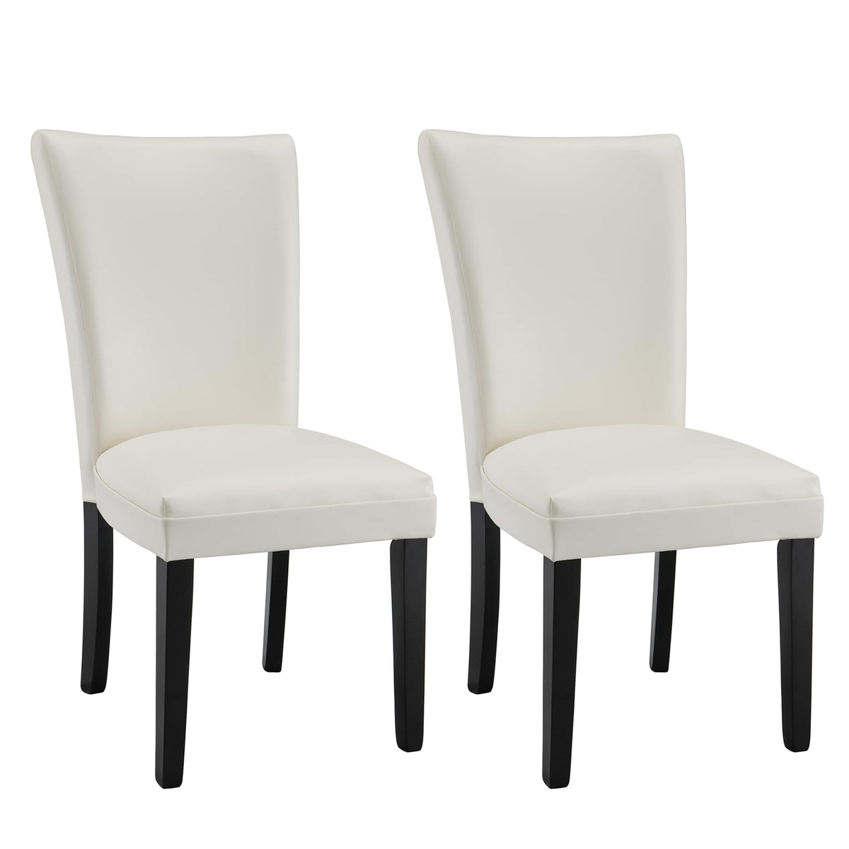 Faux Leather Upholstered Dining Chairs Set of 2 D96048