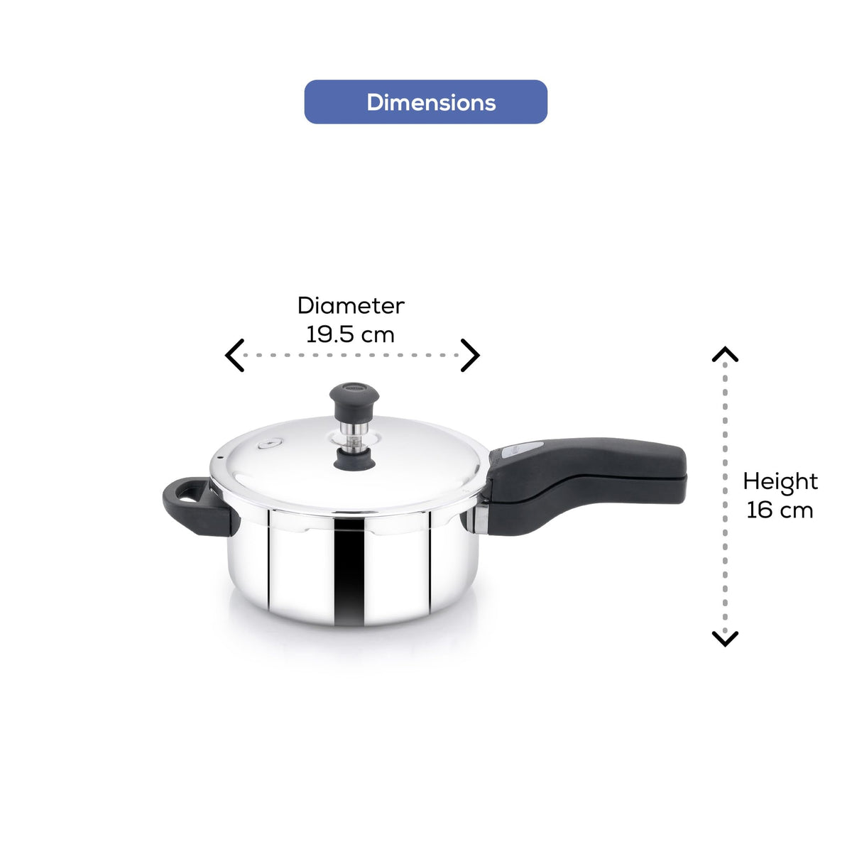 Triply Stainless Steel Pressure Cooker 3 Liter G5967