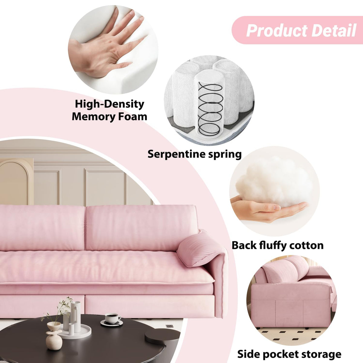 Queen Size Velvet Sleeper Sofa Bed U23132