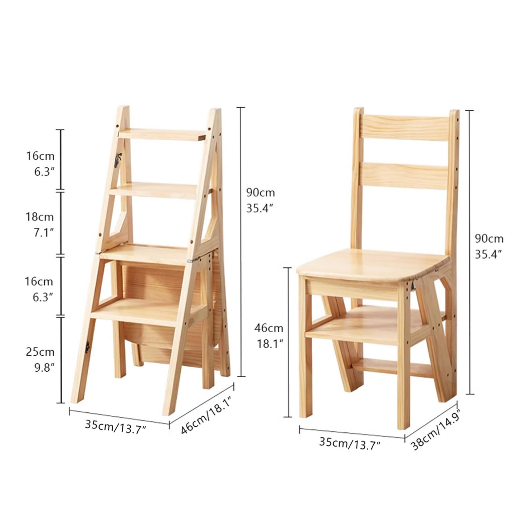 Solid Wood Folding Ladder Chair B10283