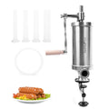 2.5 LBS Stainless Steel Sausage Stuffer with 4 Funnels T80669