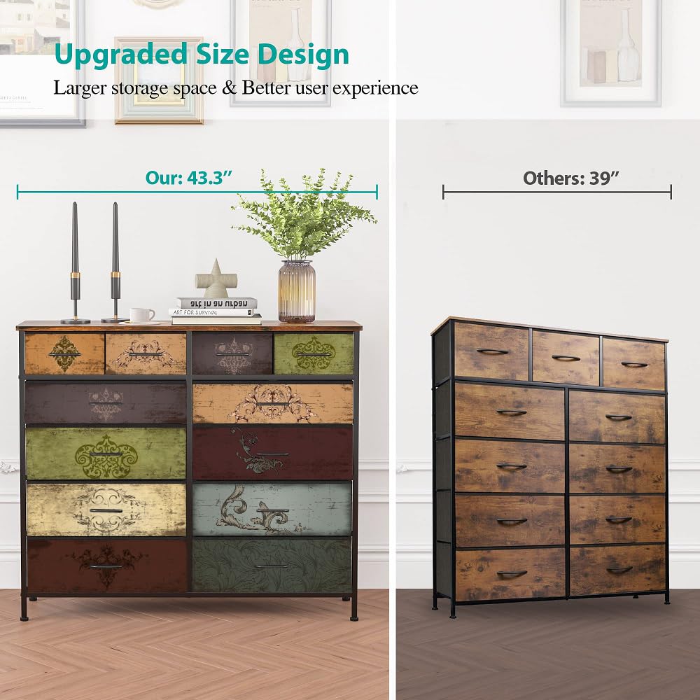 12 Drawer Fabric Dresser L527480