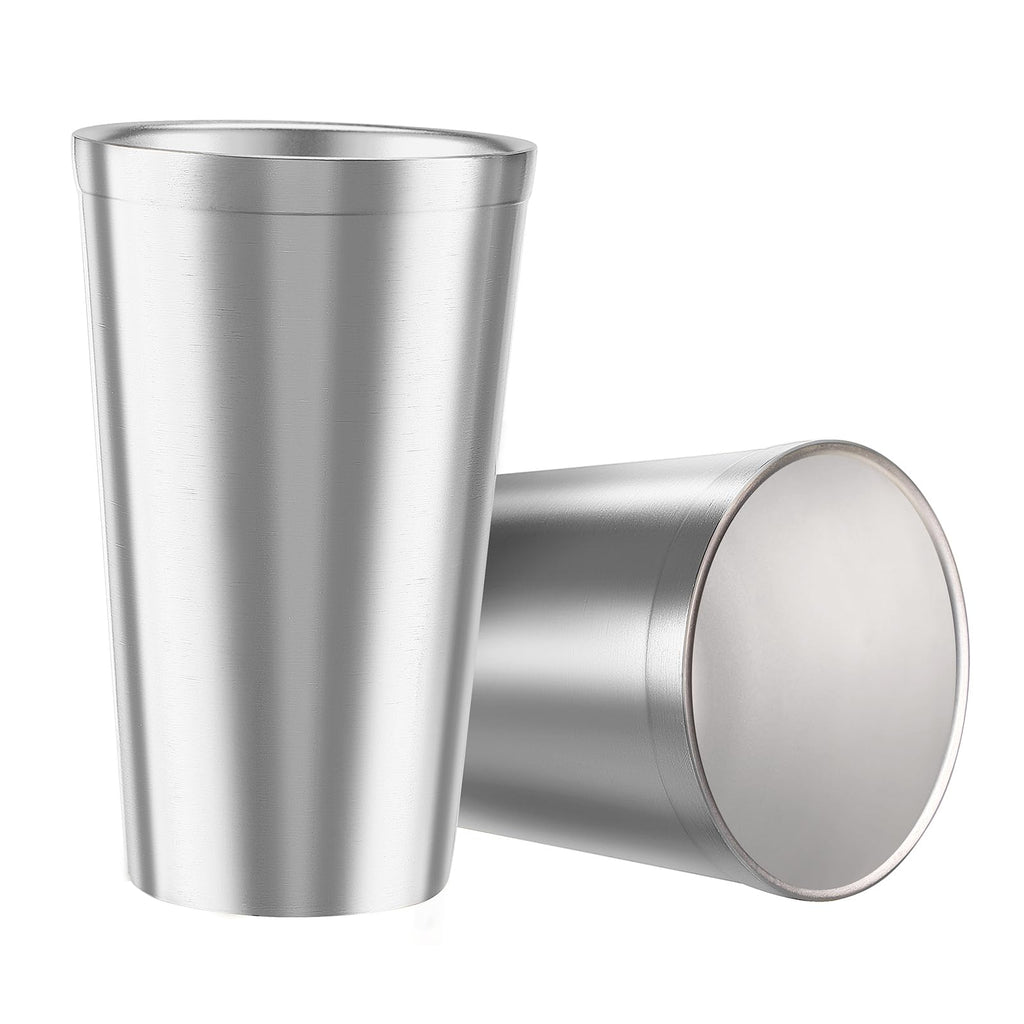 Stainless Steel Double Walled Insulated Cups Set of 2 Stackable 16oz C3104