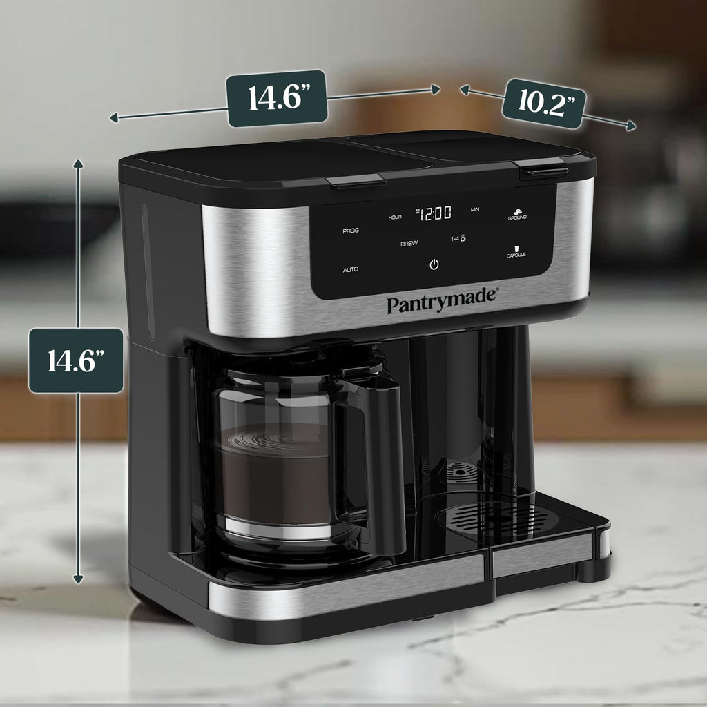 Black Dual Brew 12-Cup Coffee Maker J932260