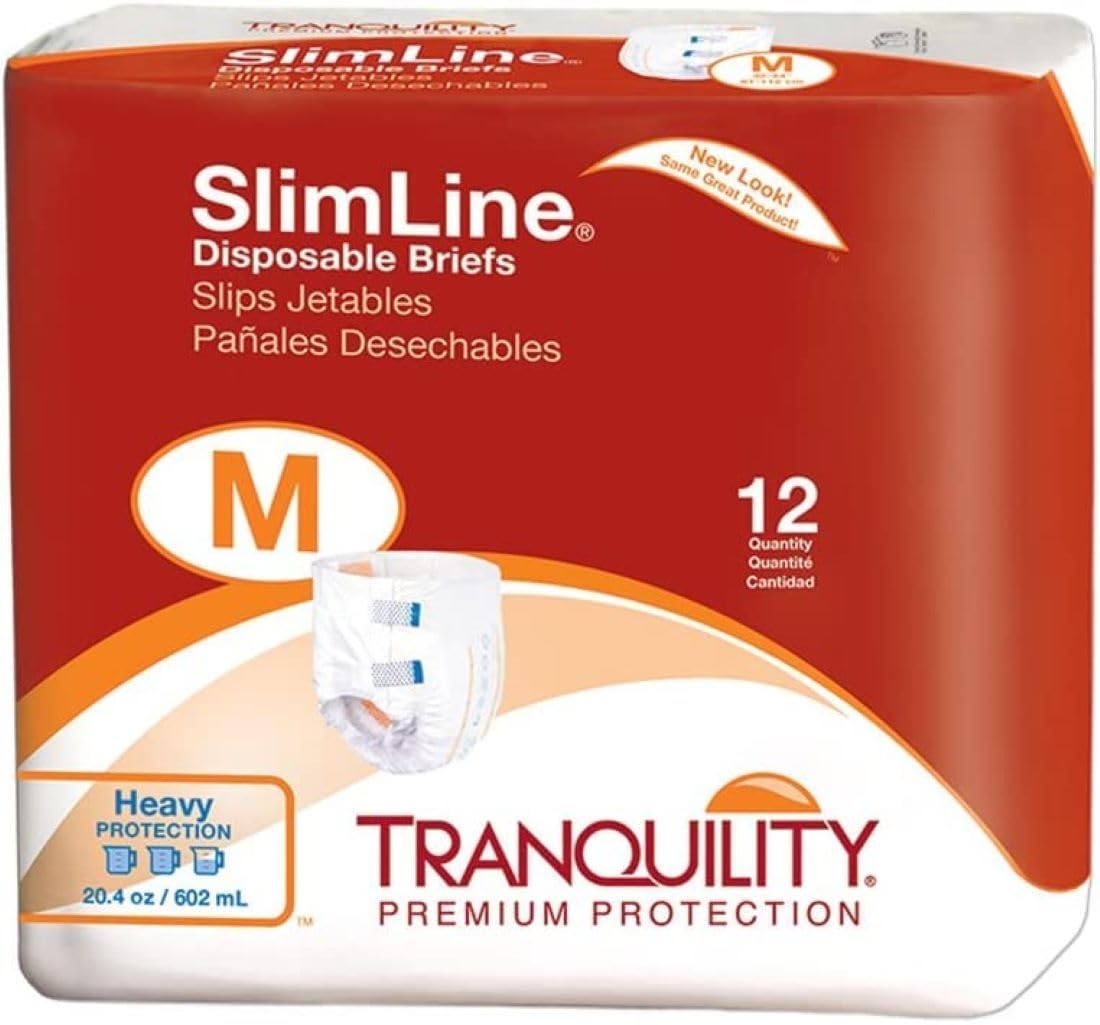 Adult Diapers with Tabs, Medium, 12 Ct E2492