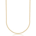 18K Solid Gold Cuban Curb Link Chain Necklace O180768