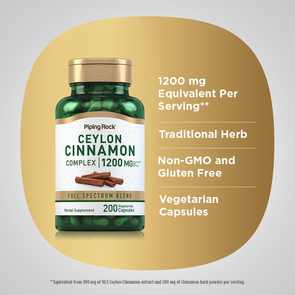 Ceylon Cinnamon Capsules 200 Count L420695