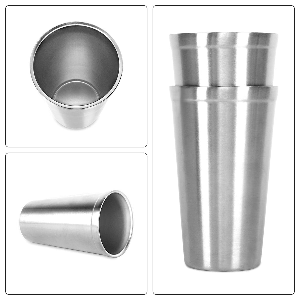 Stainless Steel Double Walled Insulated Cups Set of 2 Stackable 16oz C3104