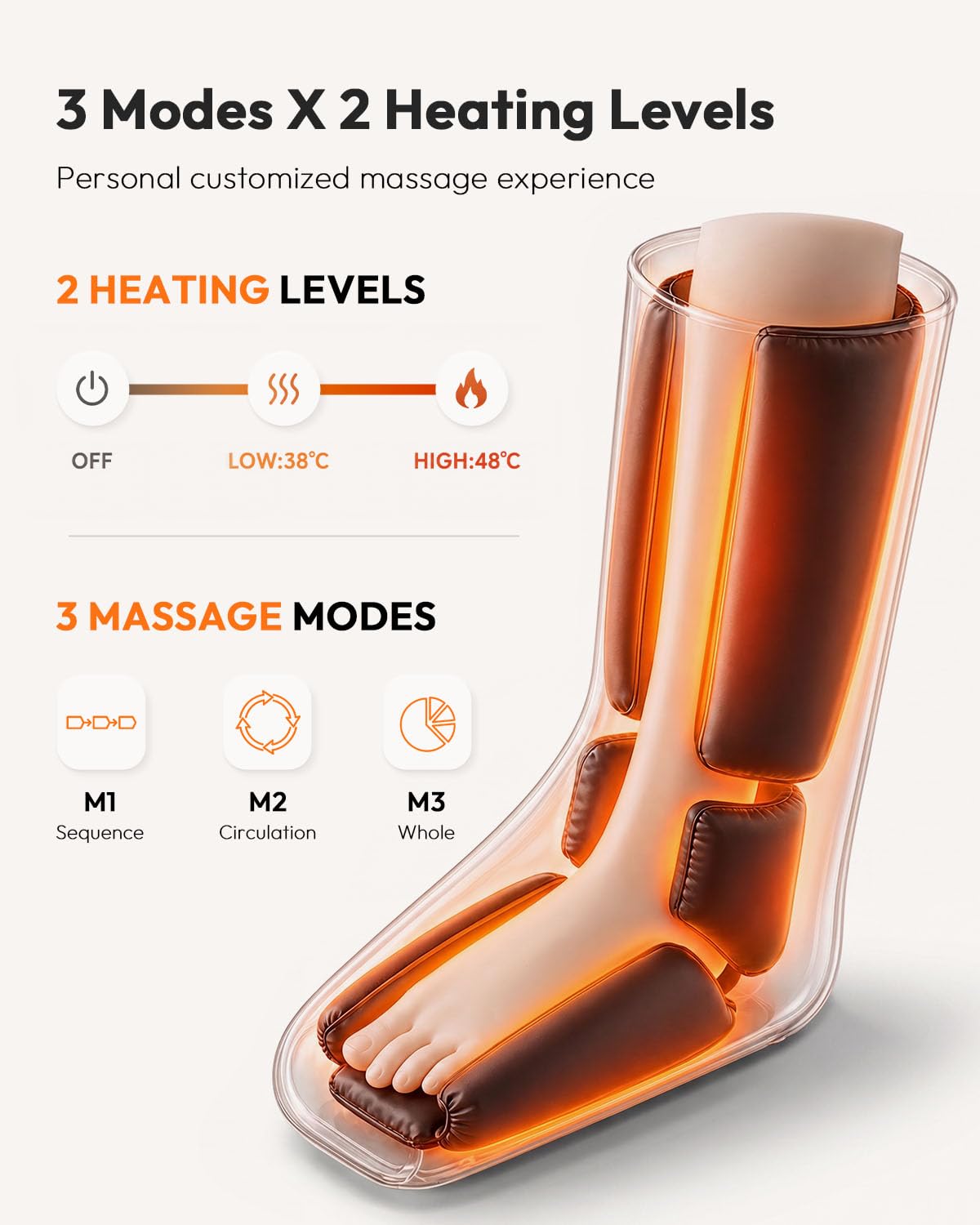 Air Compression Leg Massager with Heat R25559