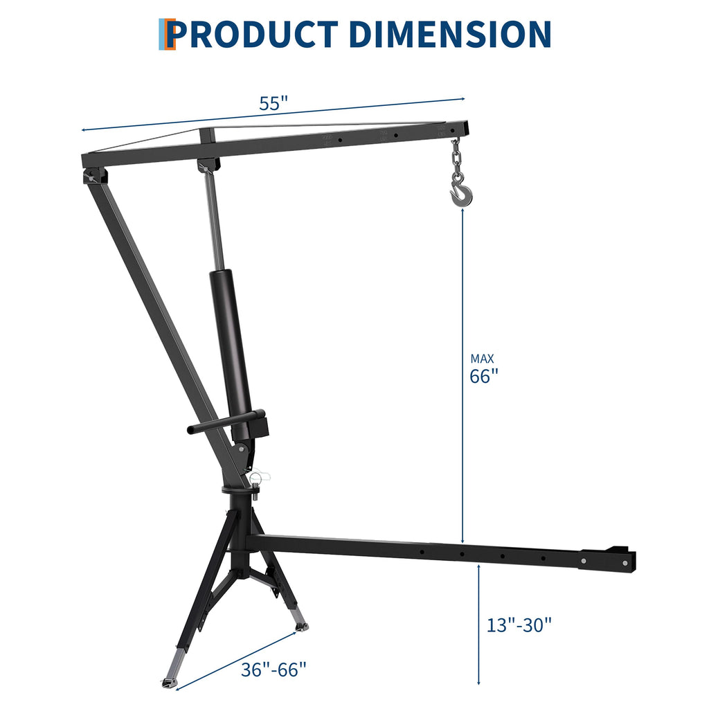 Heavy Duty Hydraulic Truck Crane with 360° Swivel and Telescoping Boom P3815