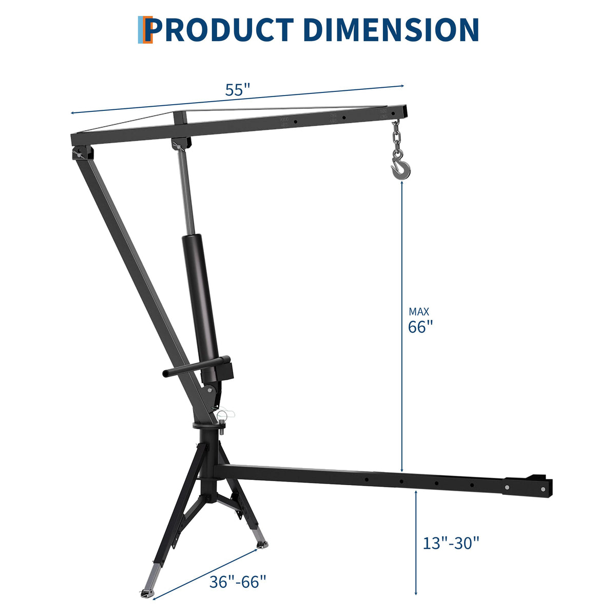 Heavy Duty Hydraulic Truck Crane with 360° Swivel and Telescoping Boom P3815