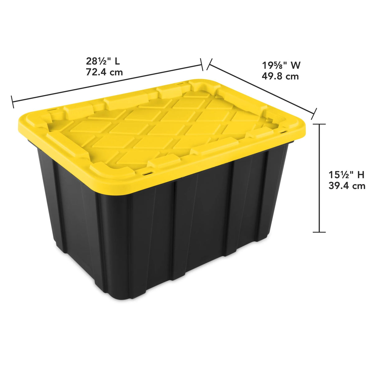 6 Pack 27 Gallon Heavy Duty Plastic Storage Bins with Lids O538