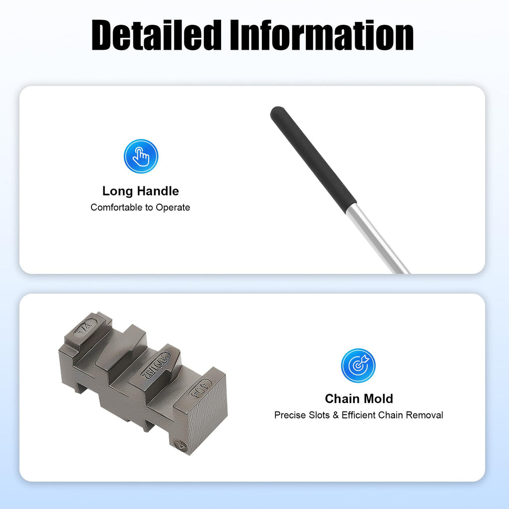 Heavy Duty 2 in 1 Chain Breaker & Riveter Tool with 3 Punches & 2 Connectors M803669