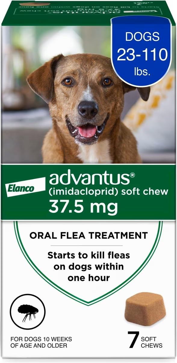 Soft Chew Flea Treatment for Dogs 23-110 lbs. 7 ct L2598