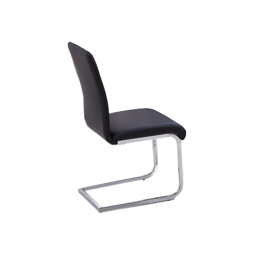 Black Faux Leather Dining Chairs Set of 2 E298404