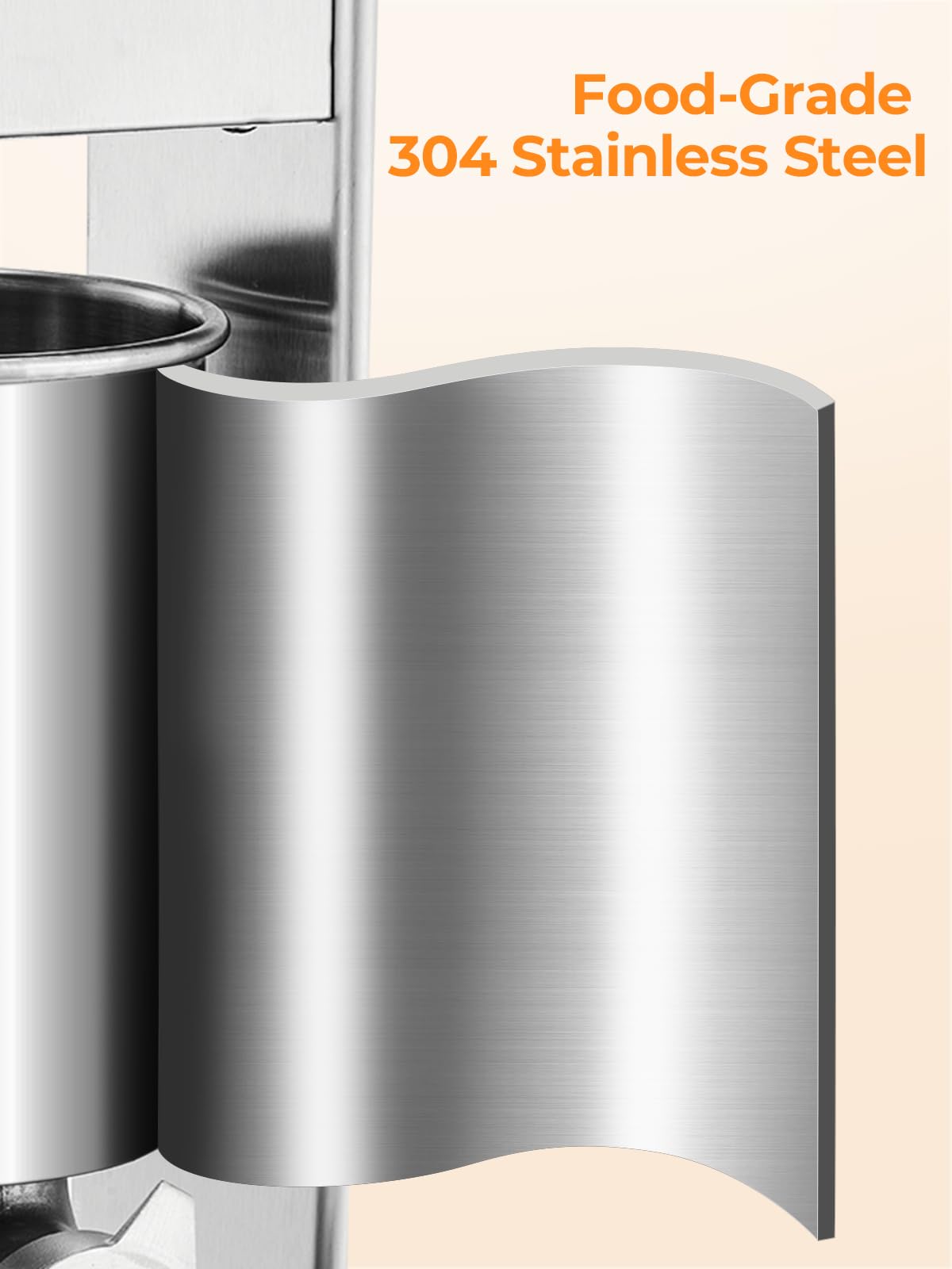 7LBS / 3L Dual Speed Sausage Stuffer with 5 Stuffing Tubes I63008