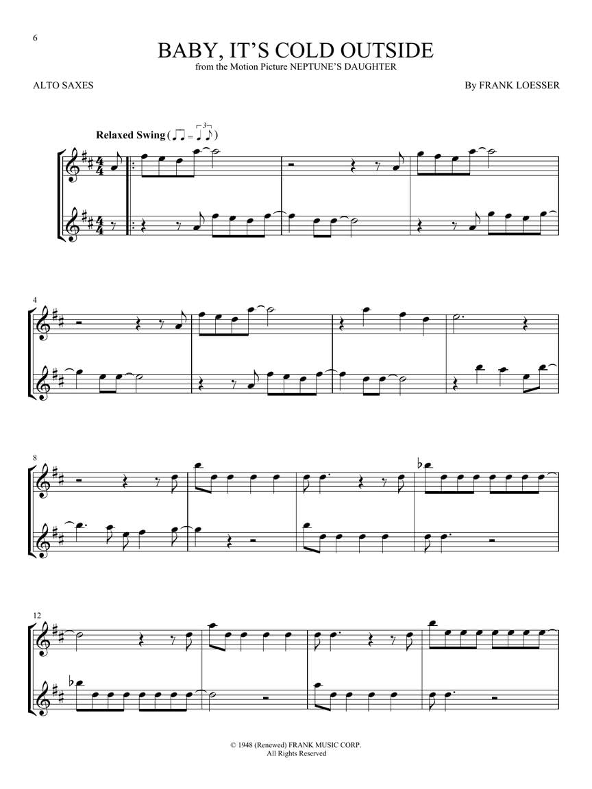 Christmas Alto Saxophone Duets V8365