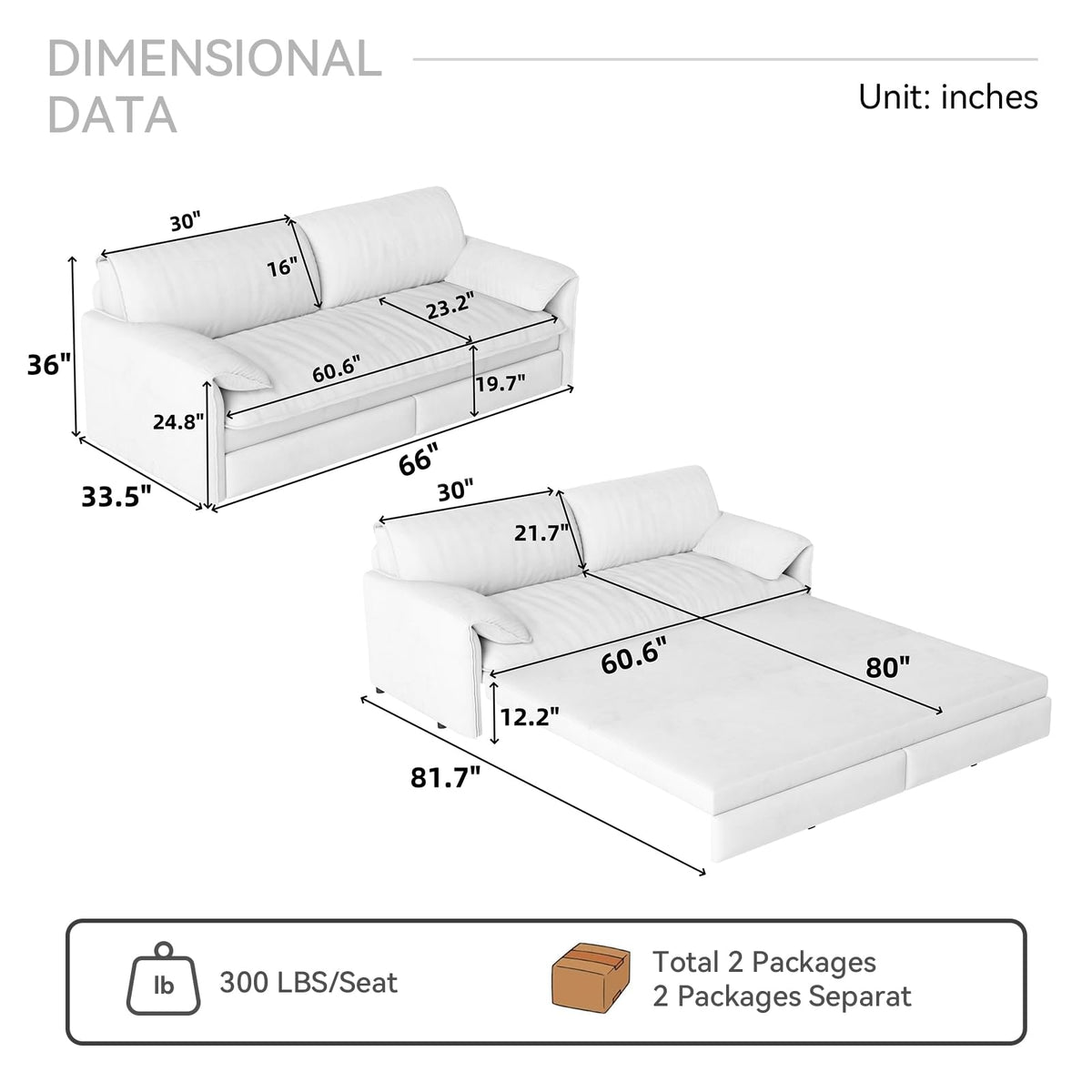Queen Size Velvet Sleeper Sofa Bed U23132