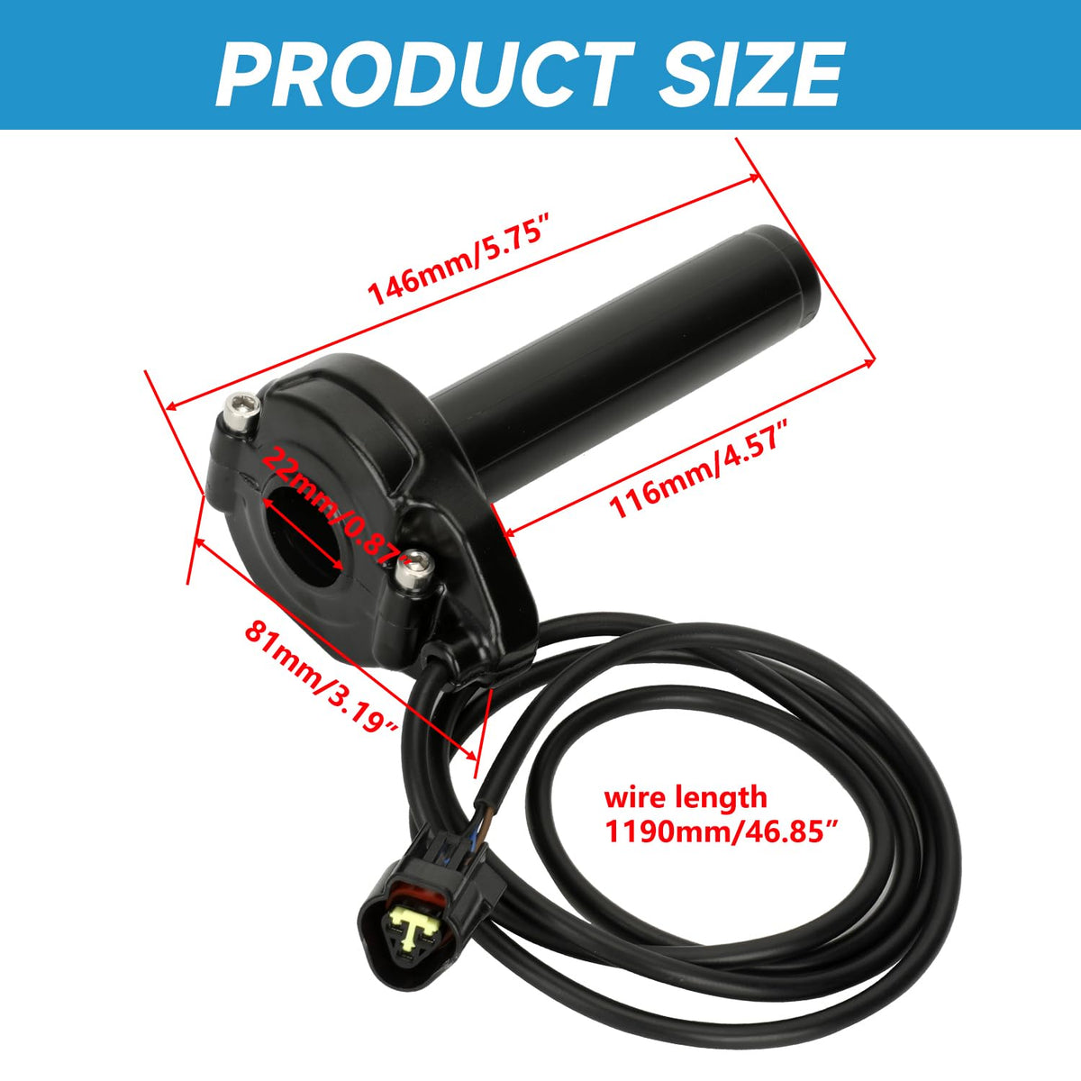 Throttle Handle Kit Replacement for Electric Dirt Bike B183980