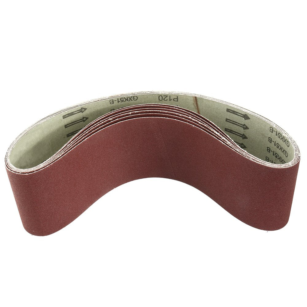 4 Inch x 36 Inch Sanding Belts, 5 Pack Aluminum Oxide P193