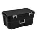 22 Gallon Black Wheeled Plastic Storage Trunk D51788