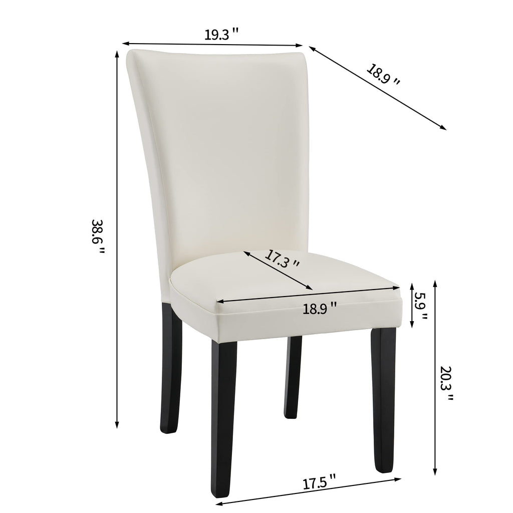 Faux Leather Upholstered Dining Chairs Set of 2 D96048