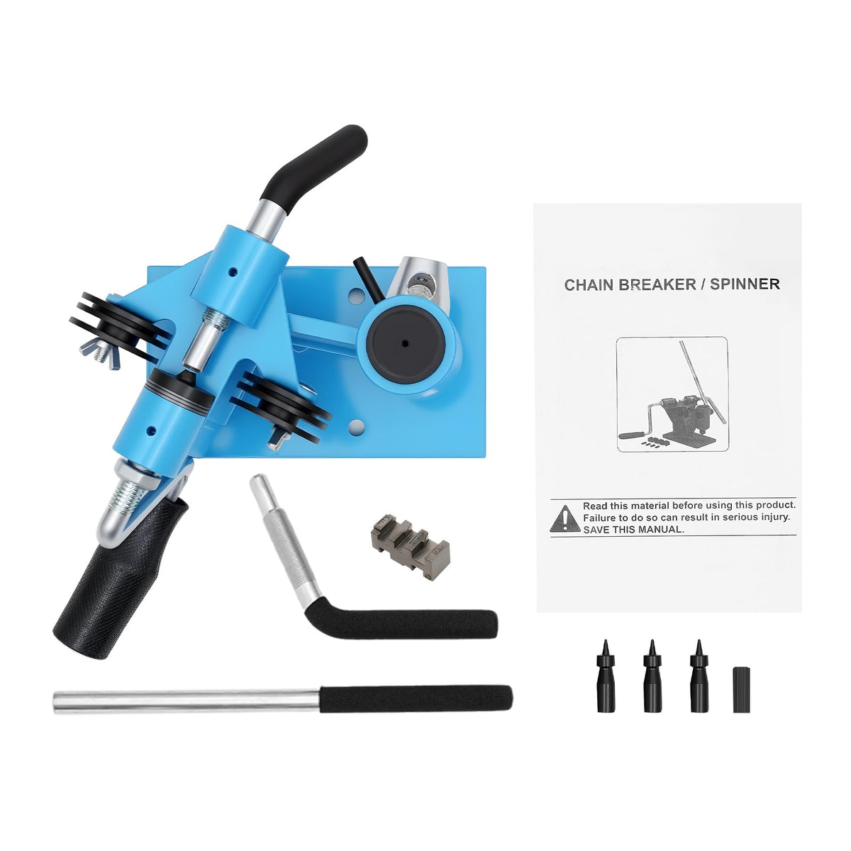 Heavy Duty 2 in 1 Chain Breaker & Riveter Tool with 3 Punches & 2 Connectors M803669