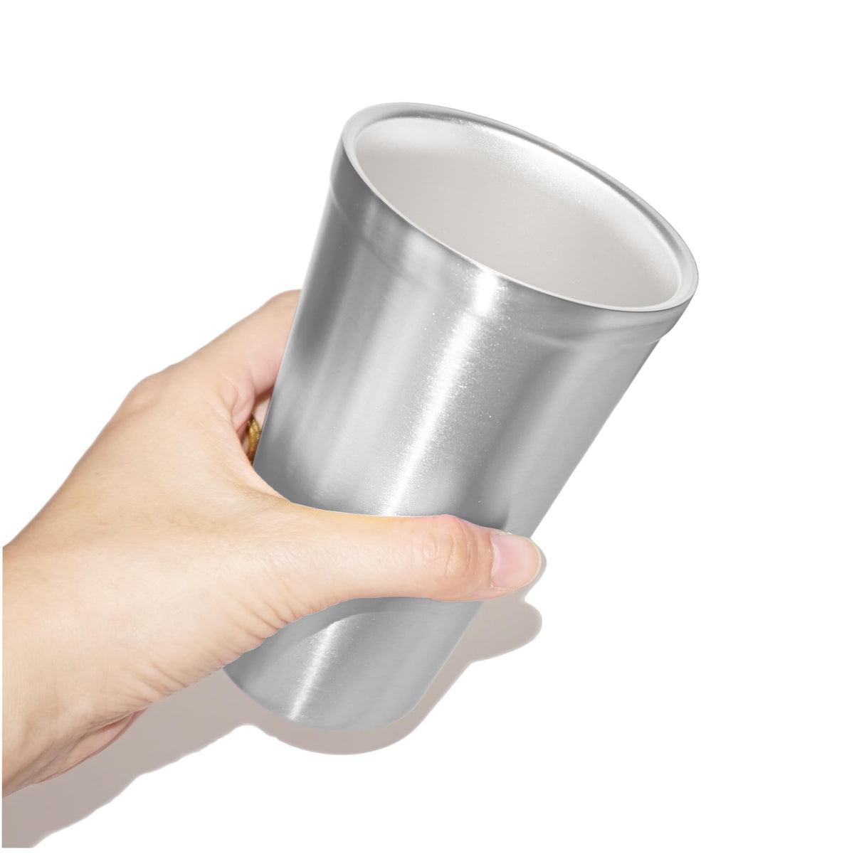 Stainless Steel Double Walled Insulated Cups Set of 2 Stackable 16oz C3104