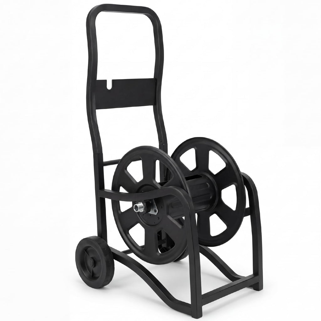 Heavy Duty Metal Garden Hose Reel Cart with Wheels, Holds 200FT Hose L13742