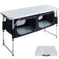 Folding Camping Table with Storage V3669