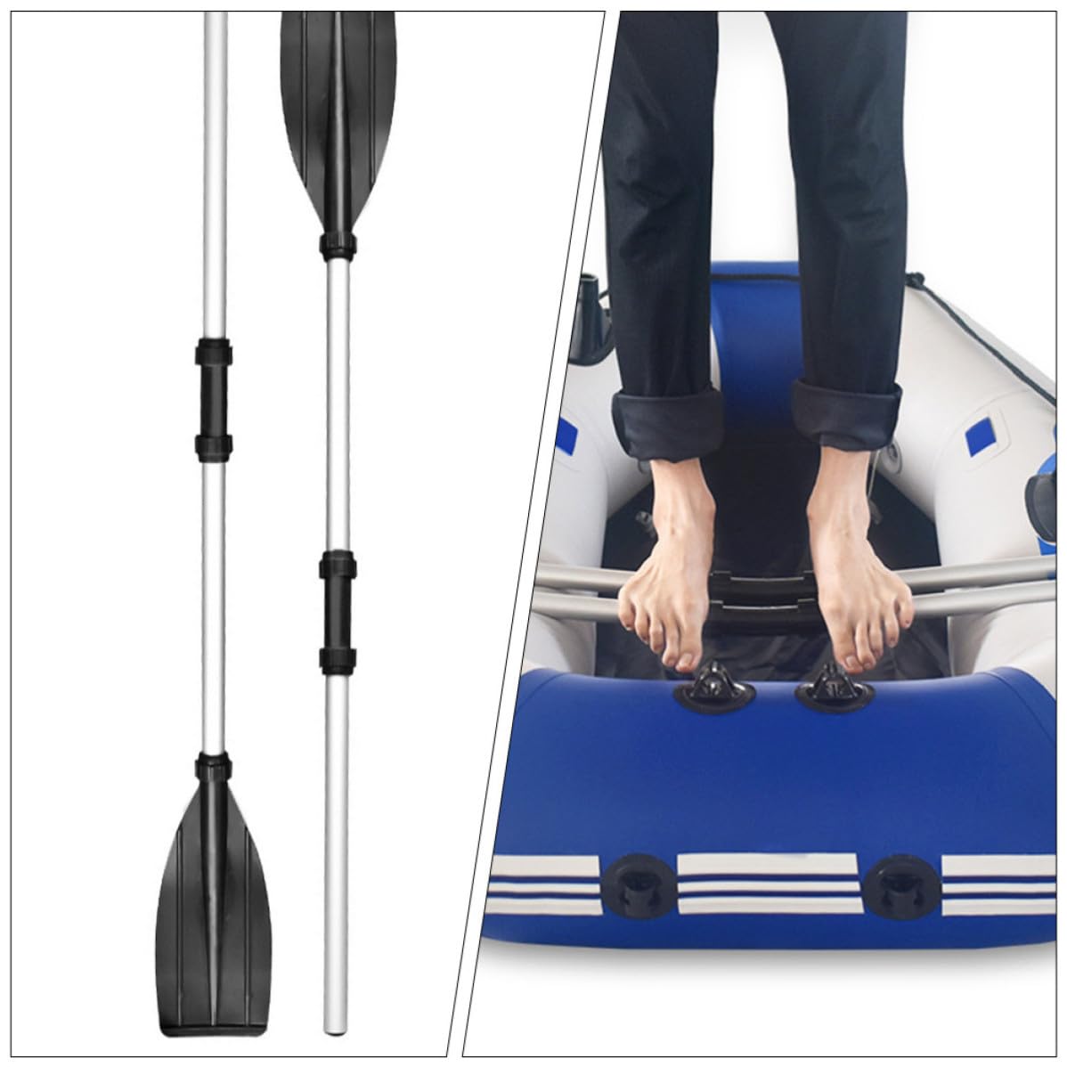 Boat Paddle Detachable Aluminum Alloy 2 Pairs J343448